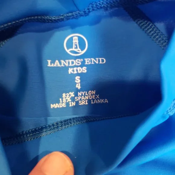 NWT Kids Lands' End swim shirt/rashguard size 4 - Picture 3 of 4